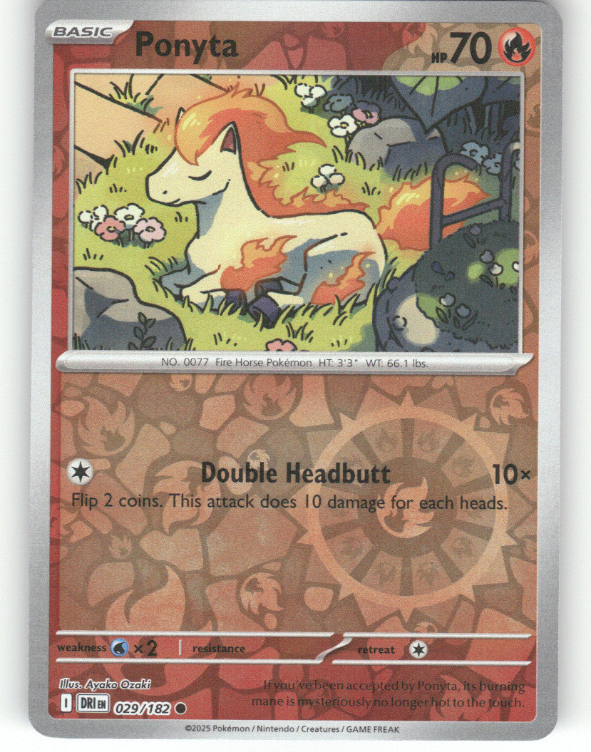Ponyta Reverse Holo Common SV10: Destined Rivals 029/182 NM