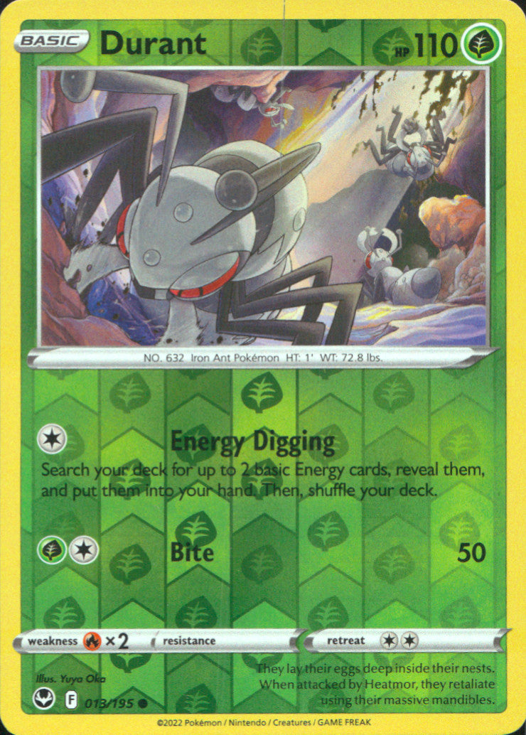 Durant Reverse Holo Common SWSH12: Silver Tempest 013/195 NM