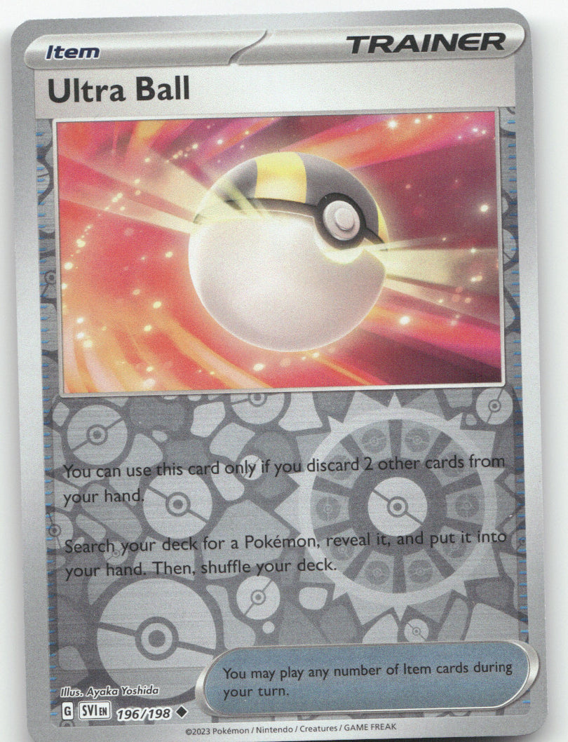 Ultra Ball Reverse Holo Uncommon SV01: Scarlet & Violet Base Set 196/198 NM