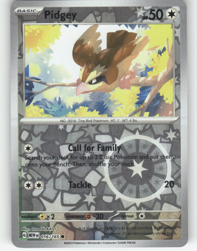 Pidgey Reverse Holo Common SV: Scarlet & Violet 151 016/165 NM