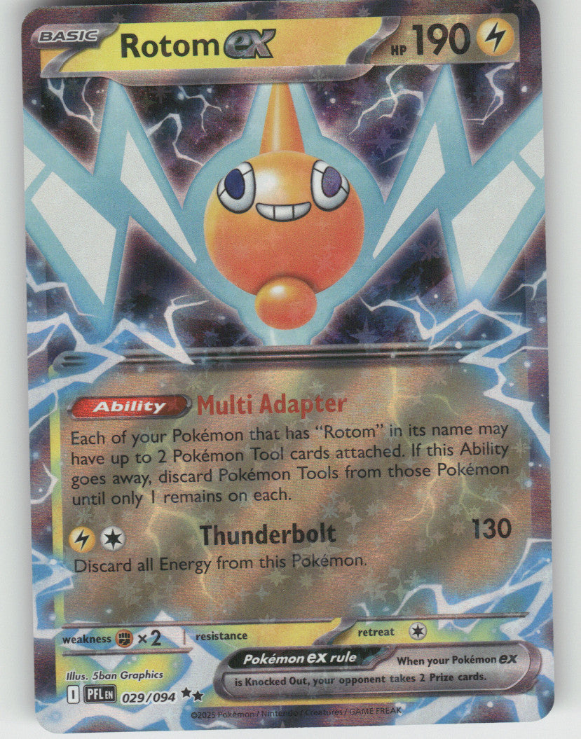 Rotom ex Holo Double Rare ME02: Phantasmal Flames 029/094 NM