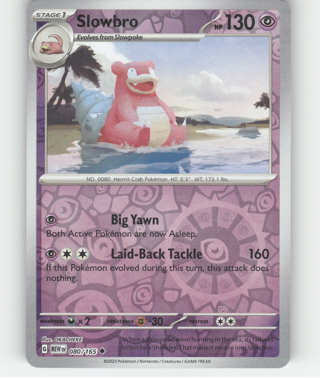 Slowbro Reverse Holo Uncommon SV: Scarlet & Violet 151 080/165 NM