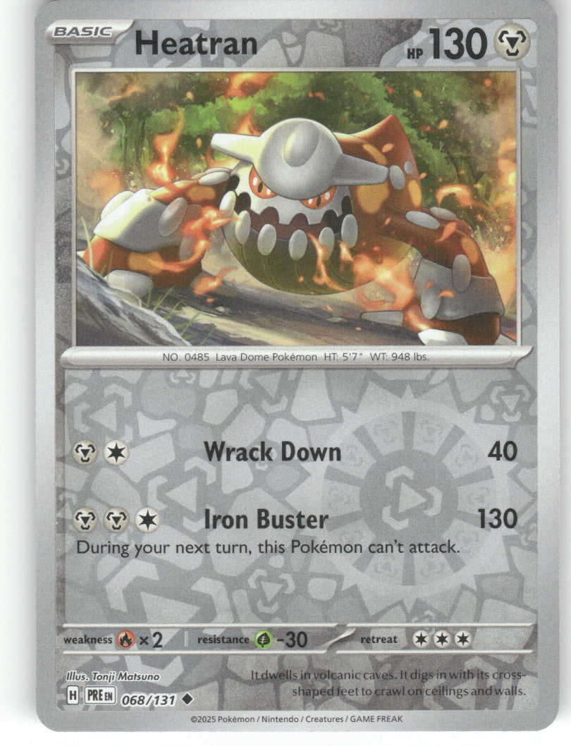 Heatran Reverse Holo Uncommon SV: Prismatic Evolutions 068/131 NM