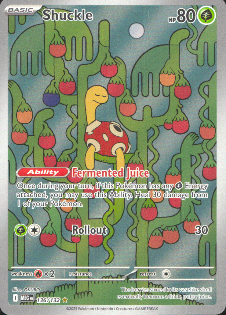 Shuckle Holo Illustration Rare ME01: Mega Evolution 136/132 NM