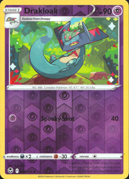 Drakloak Reverse Holo Uncommon SWSH12: Silver Tempest 088/195 NM