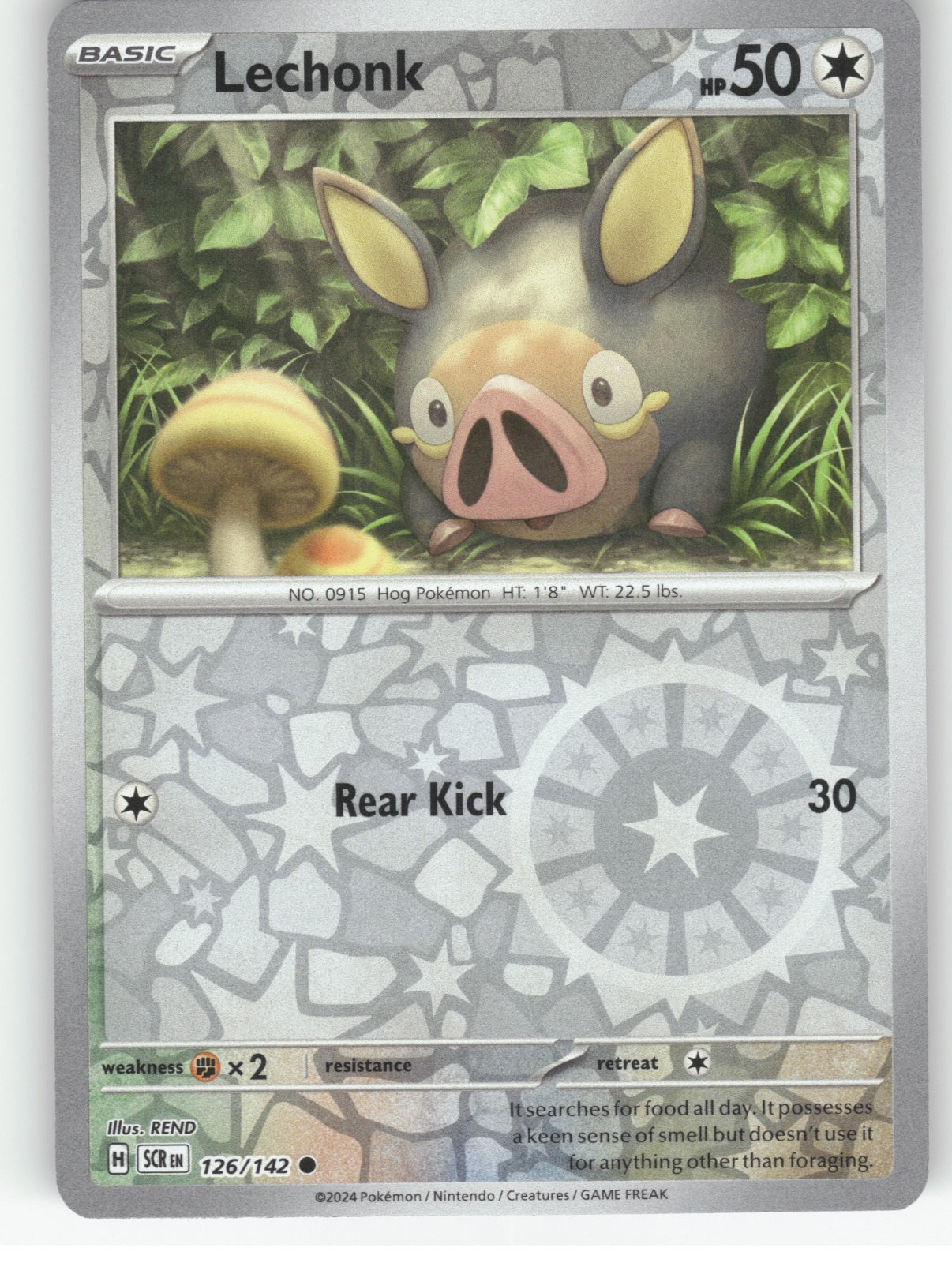 Lechonk Reverse Holo Common SV07: Stellar Crown 126/142 NM