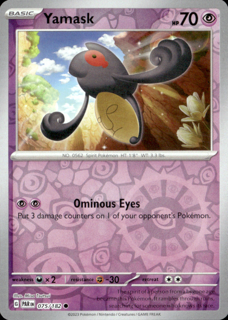 Yamask Reverse Holo Common SV04: Paradox Rift 075/182 NM