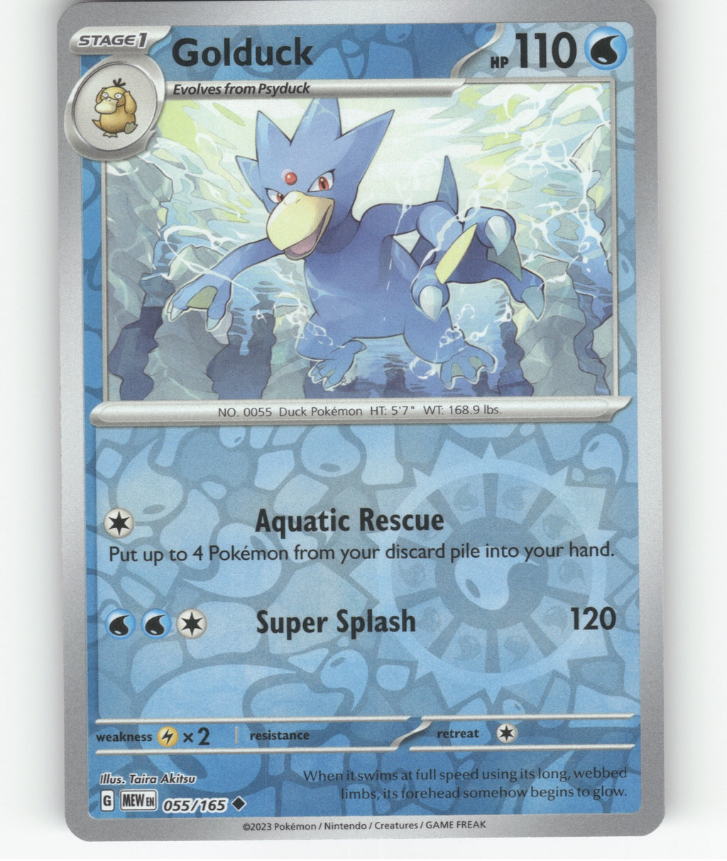 Golduck Reverse Holo Uncommon SV: Scarlet & Violet 151 055/165 NM