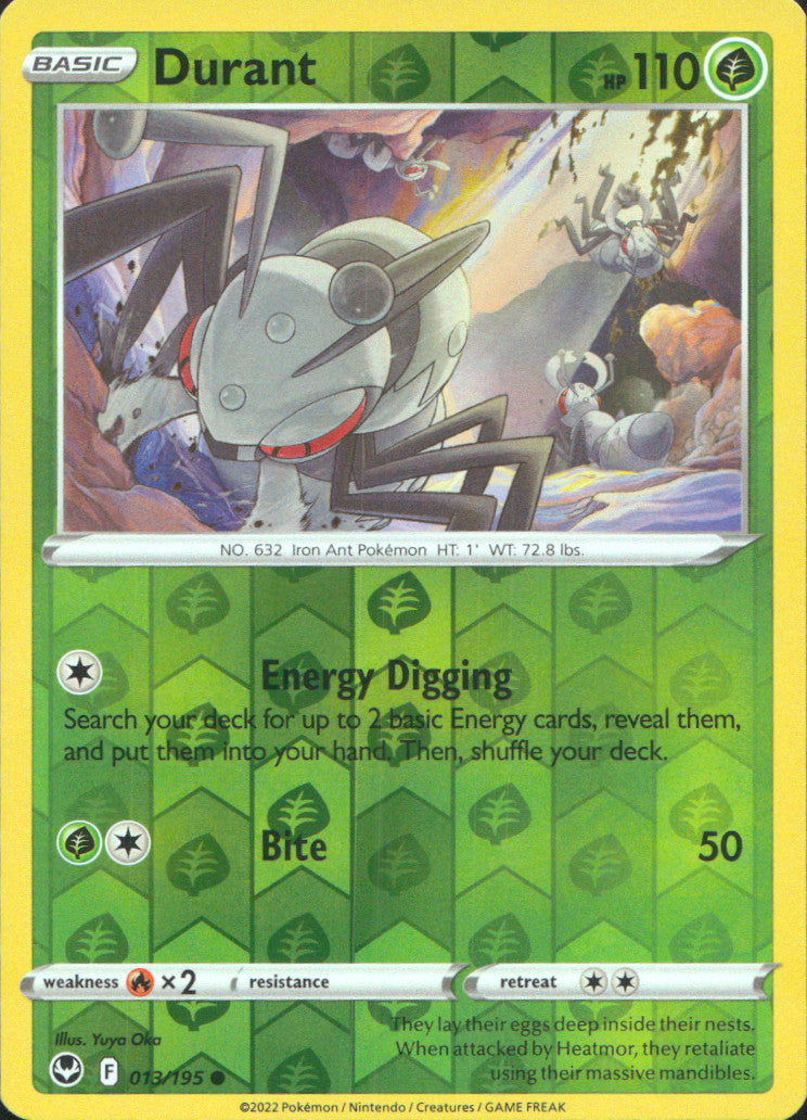Durant Reverse Holo Common SWSH12: Silver Tempest 013/195 NM