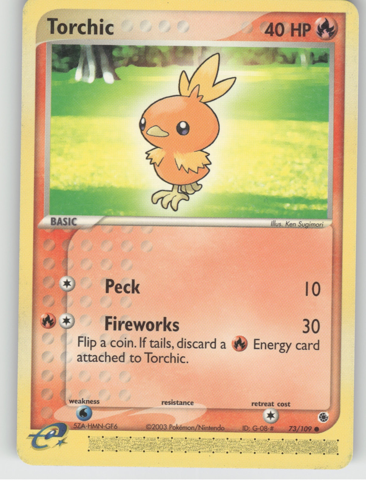 Torchic - Common EX Ruby and Sapphire 73/109 NM