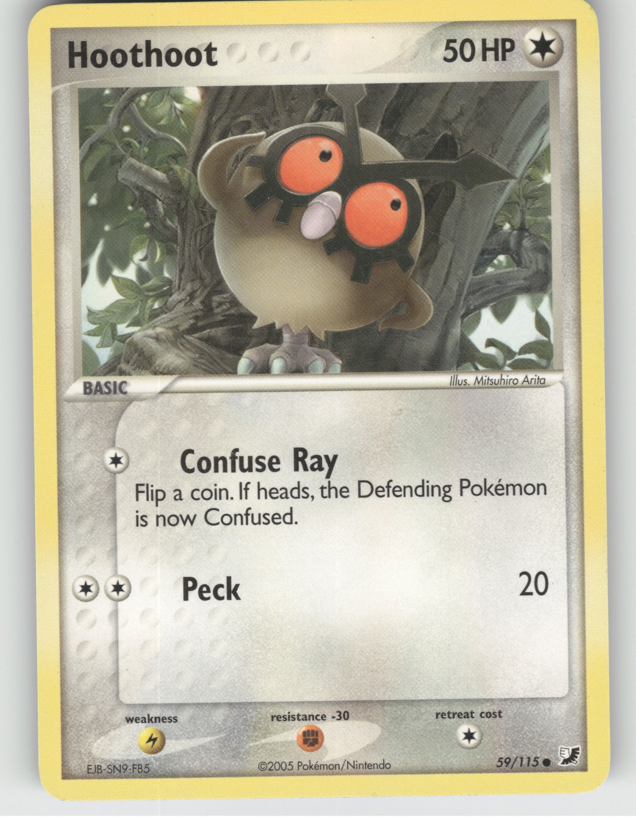 Hoothoot Common EX Unseen Forces 59/115 NM