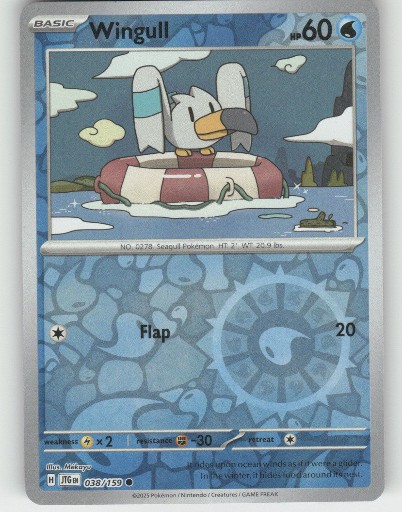 Wingull Reverse Holo Common SV09: Journey Together 038/159 NM