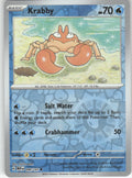 Krabby Reverse Holo Common SV: Scarlet & Violet 151 098/165 NM
