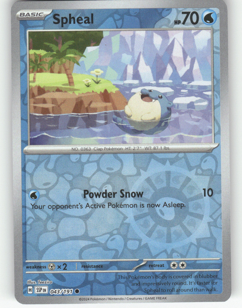 Spheal Reverse Holo Common SV08: Surging Sparks 043/191 NM