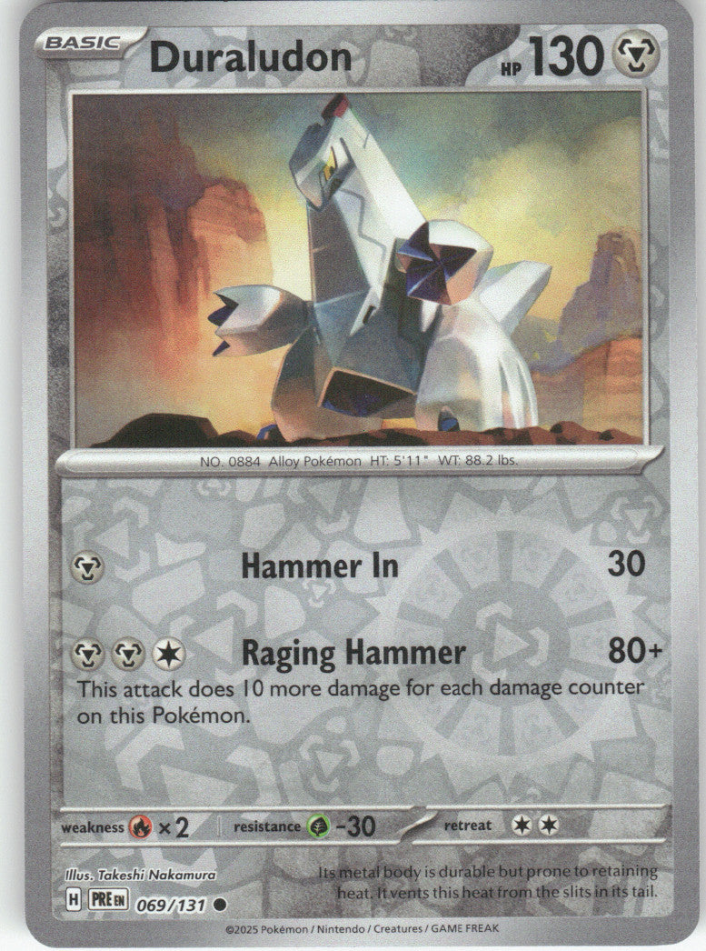 Duraludon Reverse Holo Common SV: Prismatic Evolutions 069/131 NM