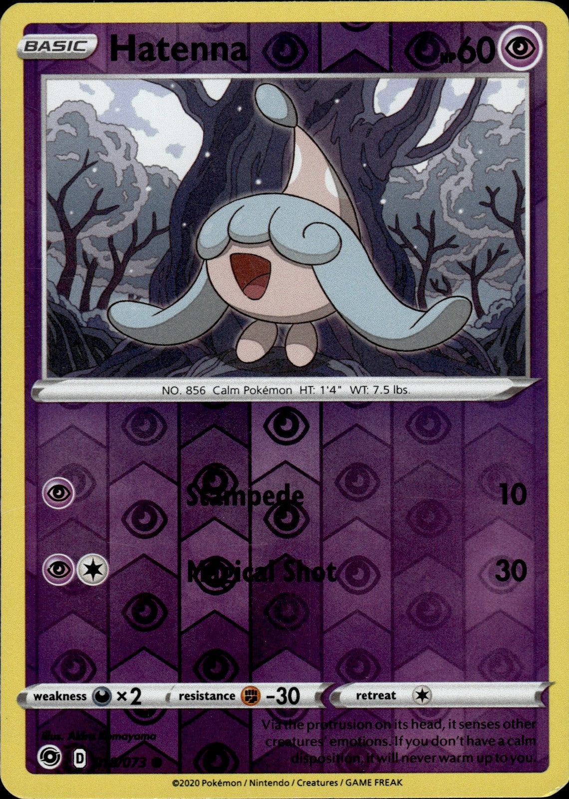 Hatenna Reverse Holo Common Champion's Path 18/73 NM
