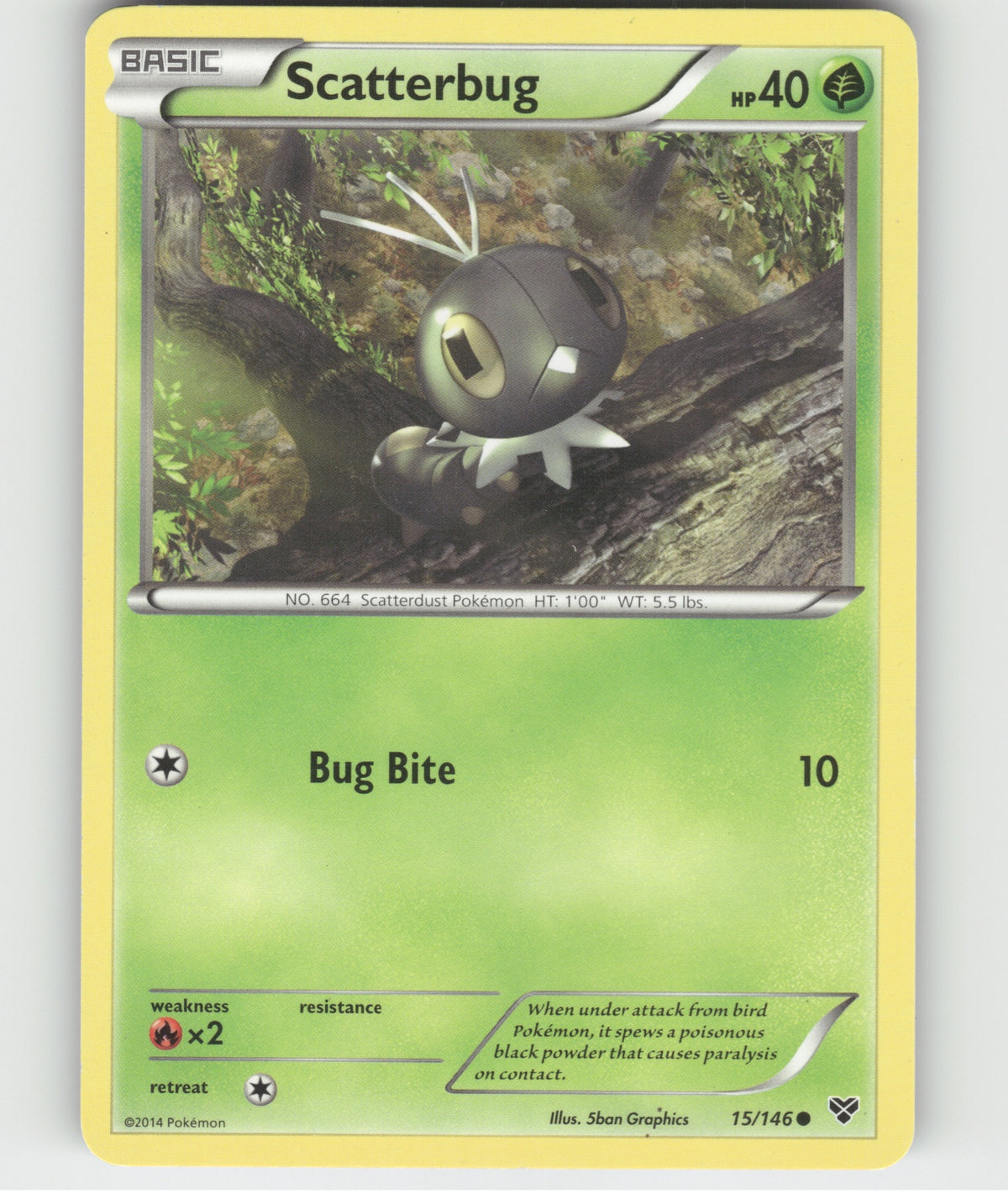 Scatterbug Common XY Base Set 15/146 LP