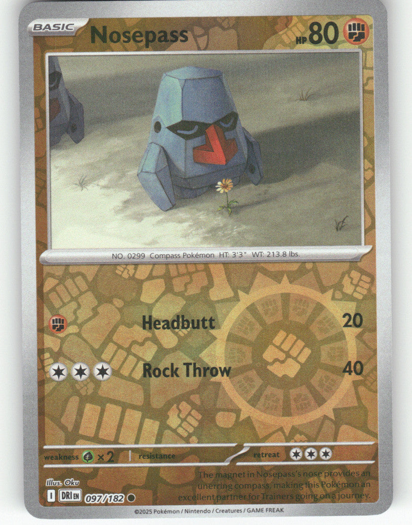 Nosepass Reverse Holo Common SV10: Destined Rivals 097/182 NM