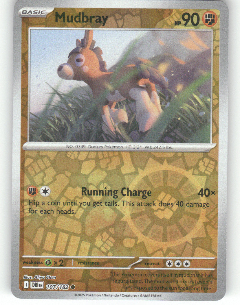 Mudbray Reverse Holo Common SV10: Destined Rivals 107/182 NM
