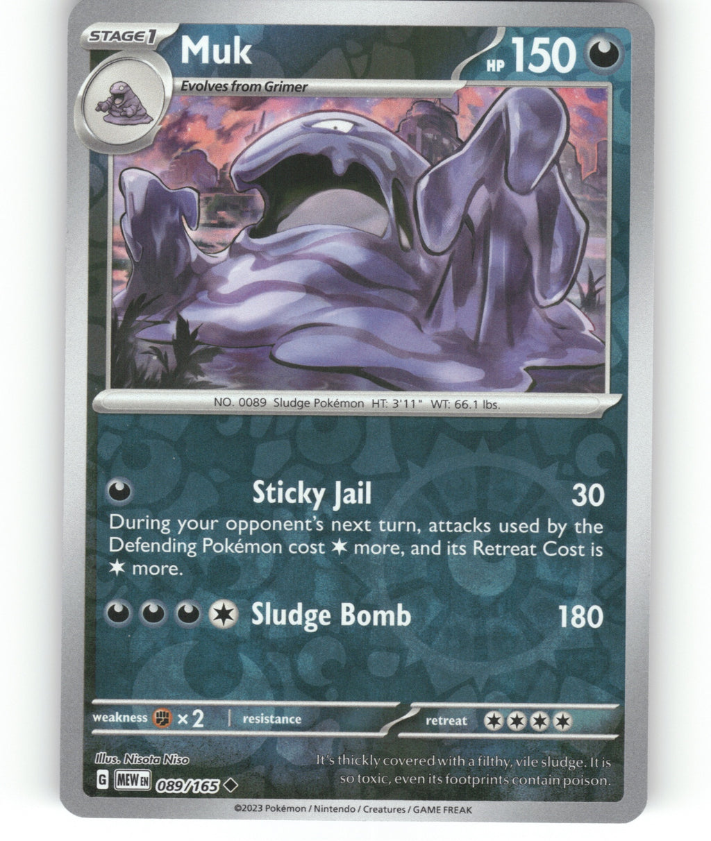 Muk Reverse Holo Uncommon SV: Scarlet & Violet 151 089/165 NM