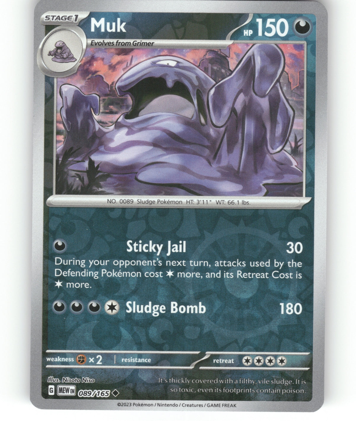 Muk Reverse Holo Uncommon SV: Scarlet & Violet 151 089/165 NM