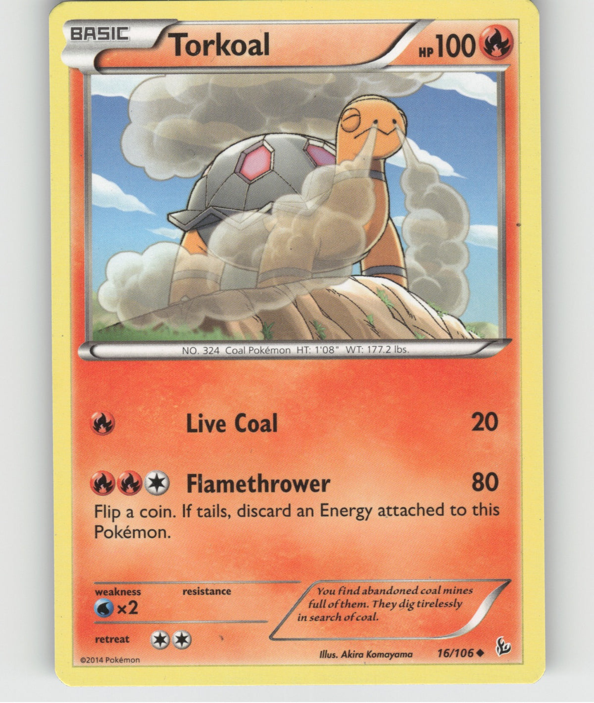 Torkoal Uncommon XY - Flashfire 16/106 NM