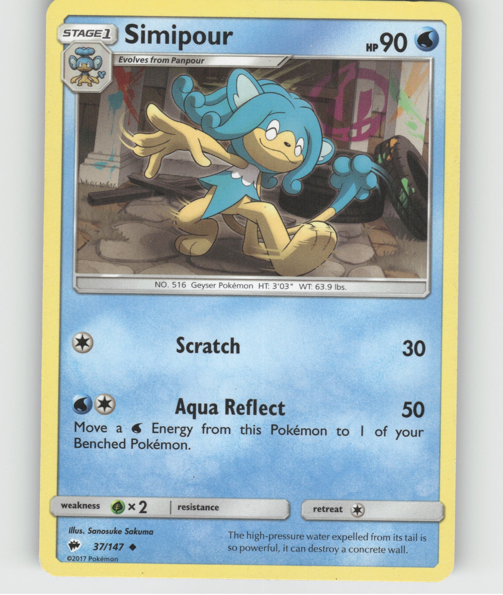 Simipour Uncommon SM - Burning Shadows 37/147 NM