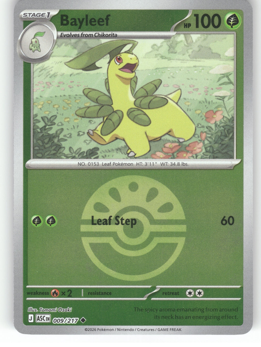 Bayleef (Friend Ball) Reverse Holo Uncommon ME: Ascended Heroes 009/217 NM
