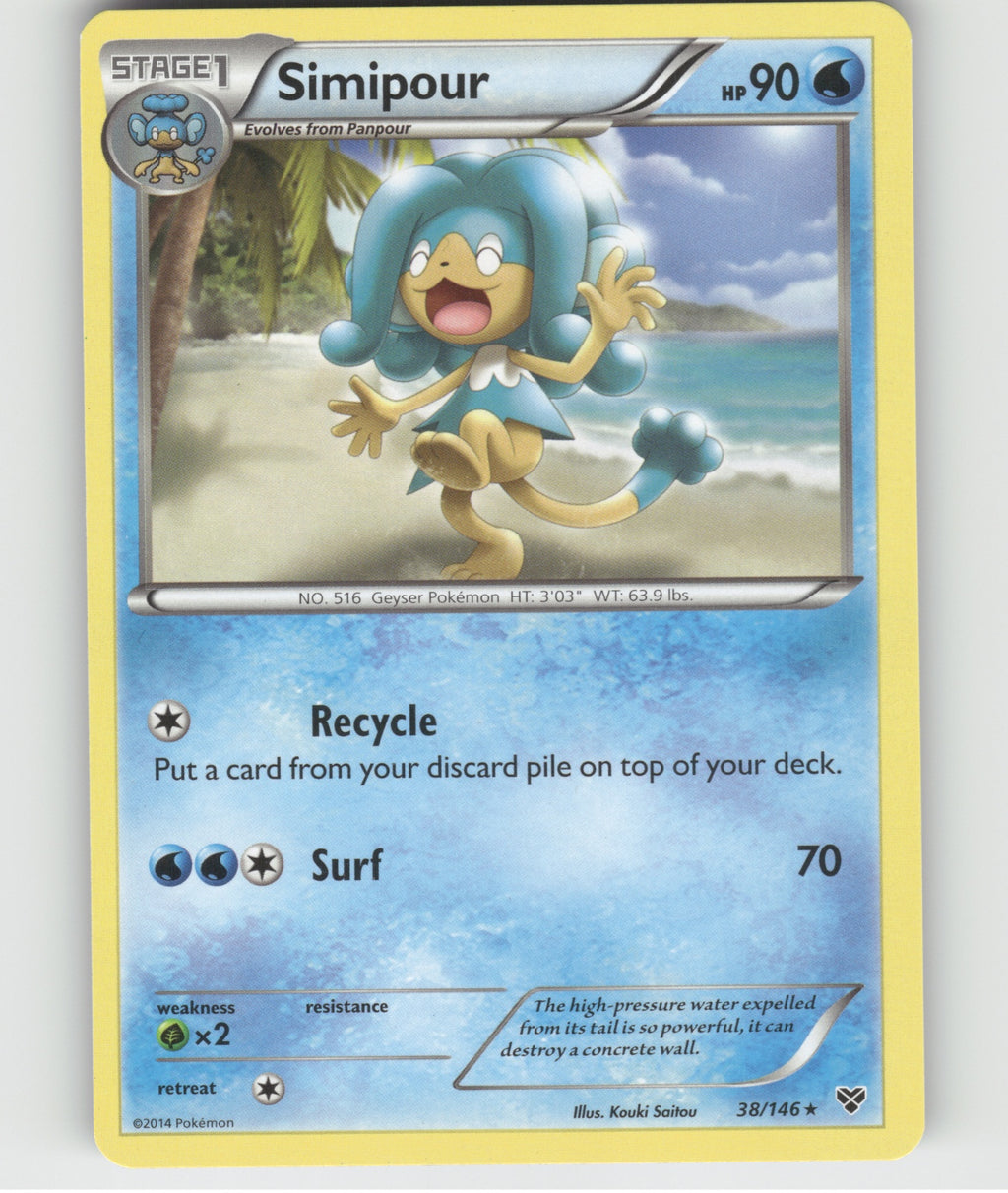 Simipour Rare XY Base Set 38/146 LP