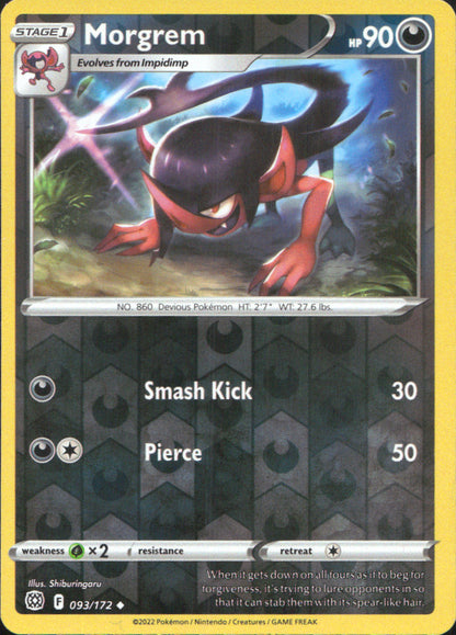 Morgrem Reverse Holo Uncommon SWSH09: Brilliant Stars 093/172 NM