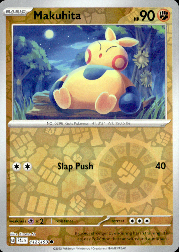 Makuhita Reverse Holo Common SV02: Paldea Evolved 112/193 NM