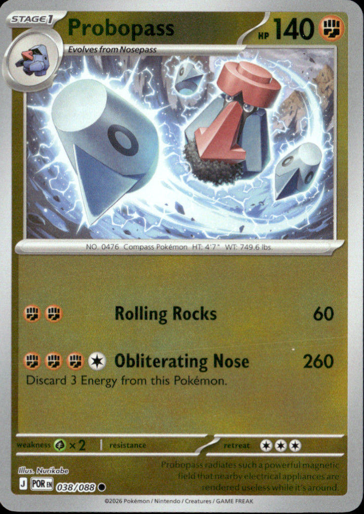 Probopass Reverse Holo Common ME03: Perfect Order 038/088 NM