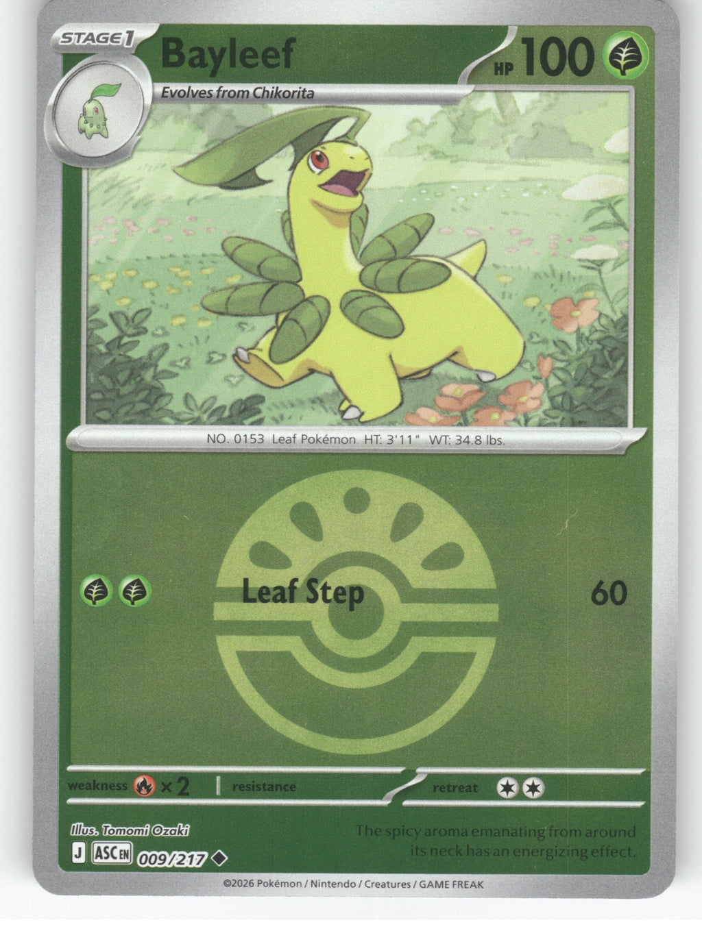 Bayleef (Friend Ball) Reverse Holo Uncommon ME: Ascended Heroes 009/217 NM