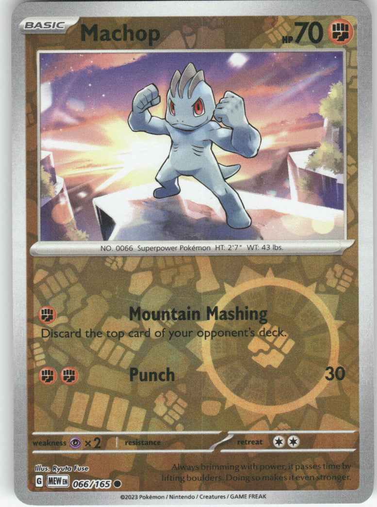 Machop Reverse Holo Common SV: Scarlet & Violet 151 066/165 NM