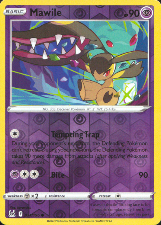 Mawile Reverse Holo Common SWSH11: Lost Origin 071/196 NM
