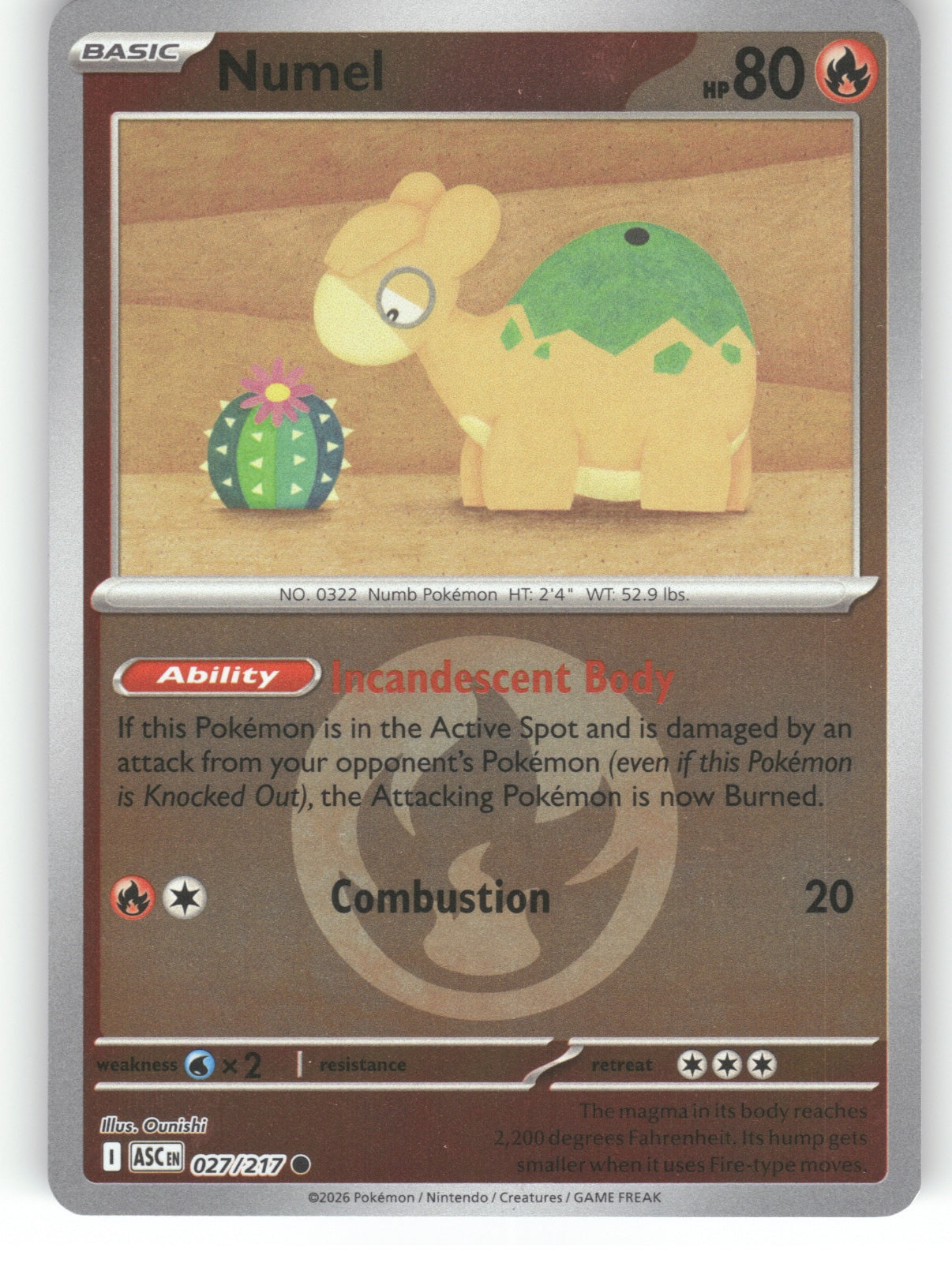 Numel - (Energy Symbol Pattern) Reverse Holo Common ME: Ascended Heroes 027/217 NM