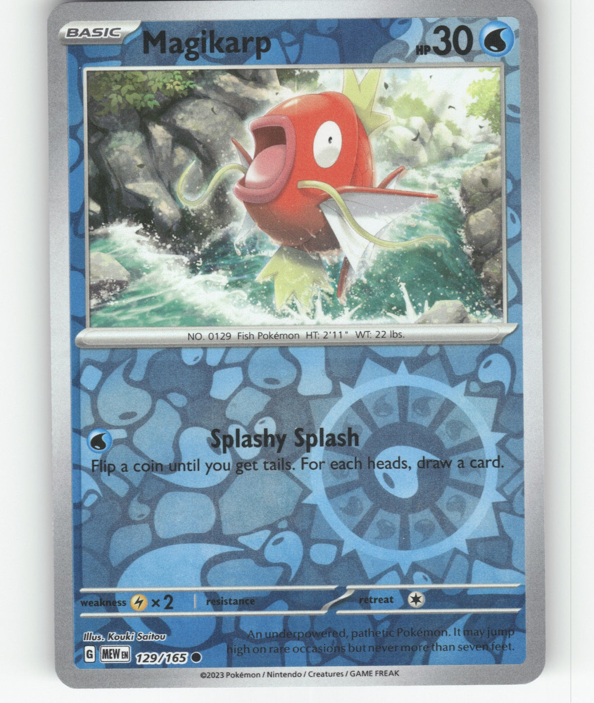 Magikarp Reverse Holo Common SV: Scarlet & Violet 151 129/165 NM