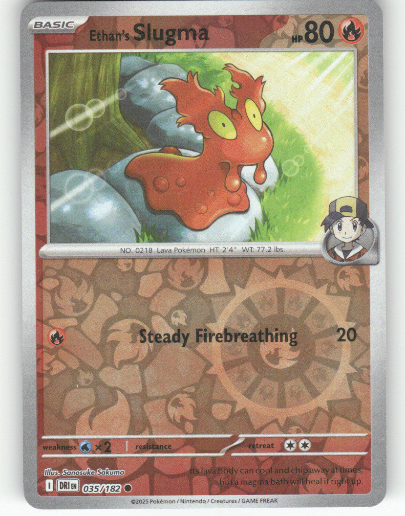Ethan's Slugma Reverse Holo Common SV10: Destined Rivals 035/182 NM