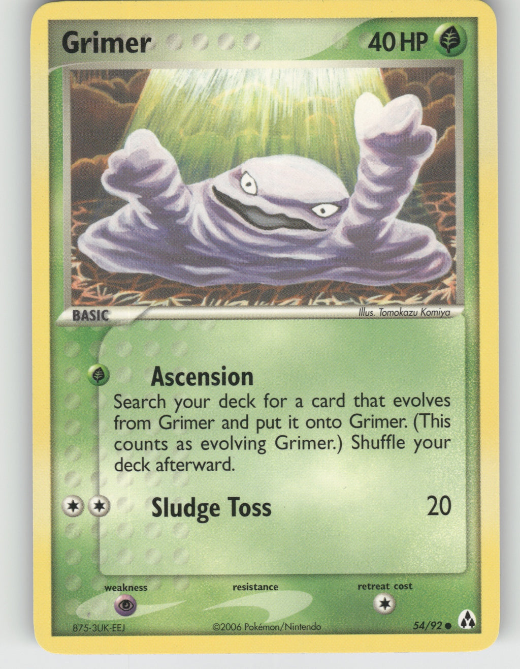 Grimer Common EX Legend Maker 54/92 NM