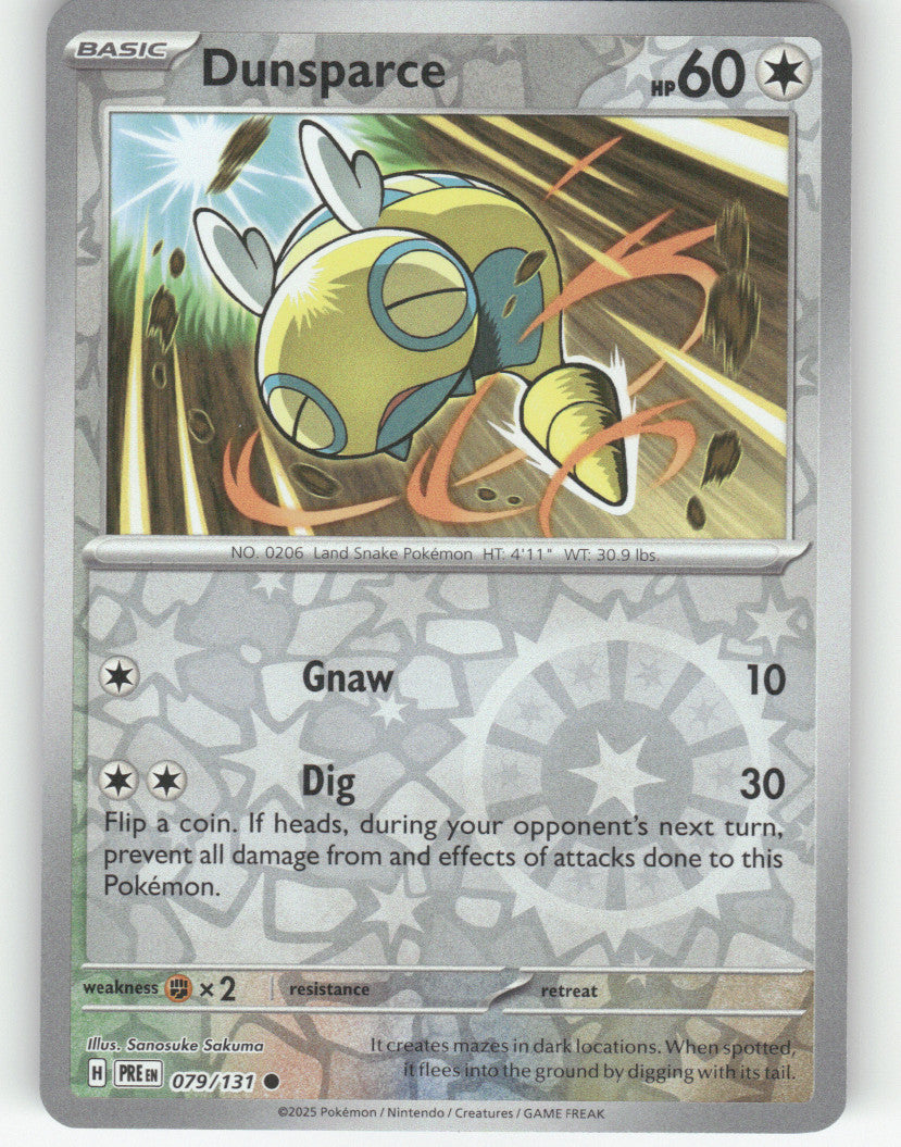 Dunsparce Reverse Holo Common SV: Prismatic Evolutions 079/131 NM