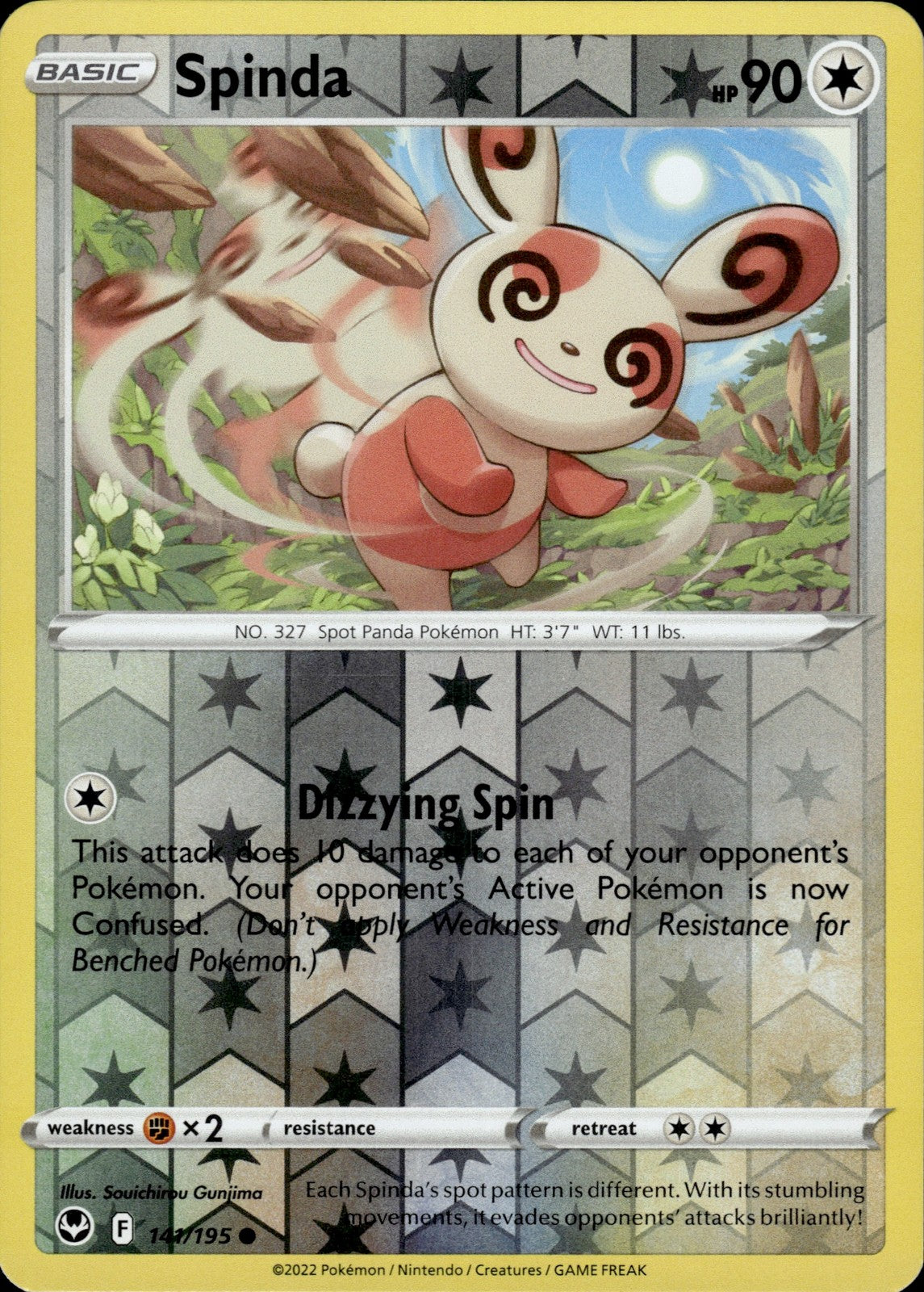 Spinda Reverse Holo Common SWSH12: Silver Tempest 141/195 NM