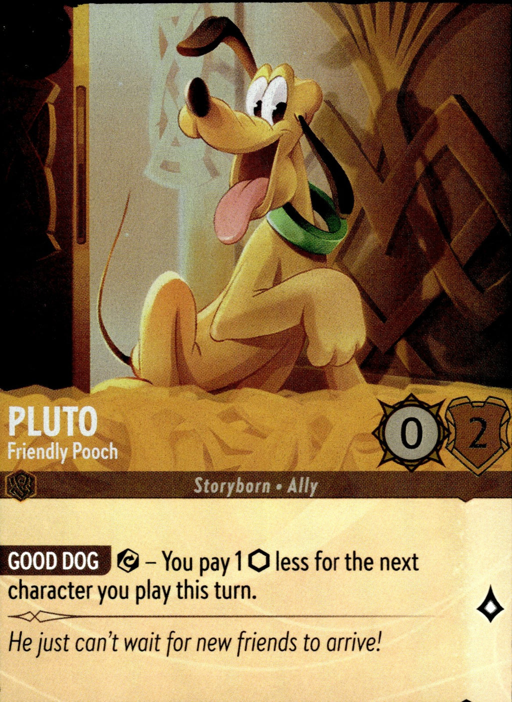 Pluto - Friendly Pooch Cold Foil Uncommon Into the Inklands 18/204 NM