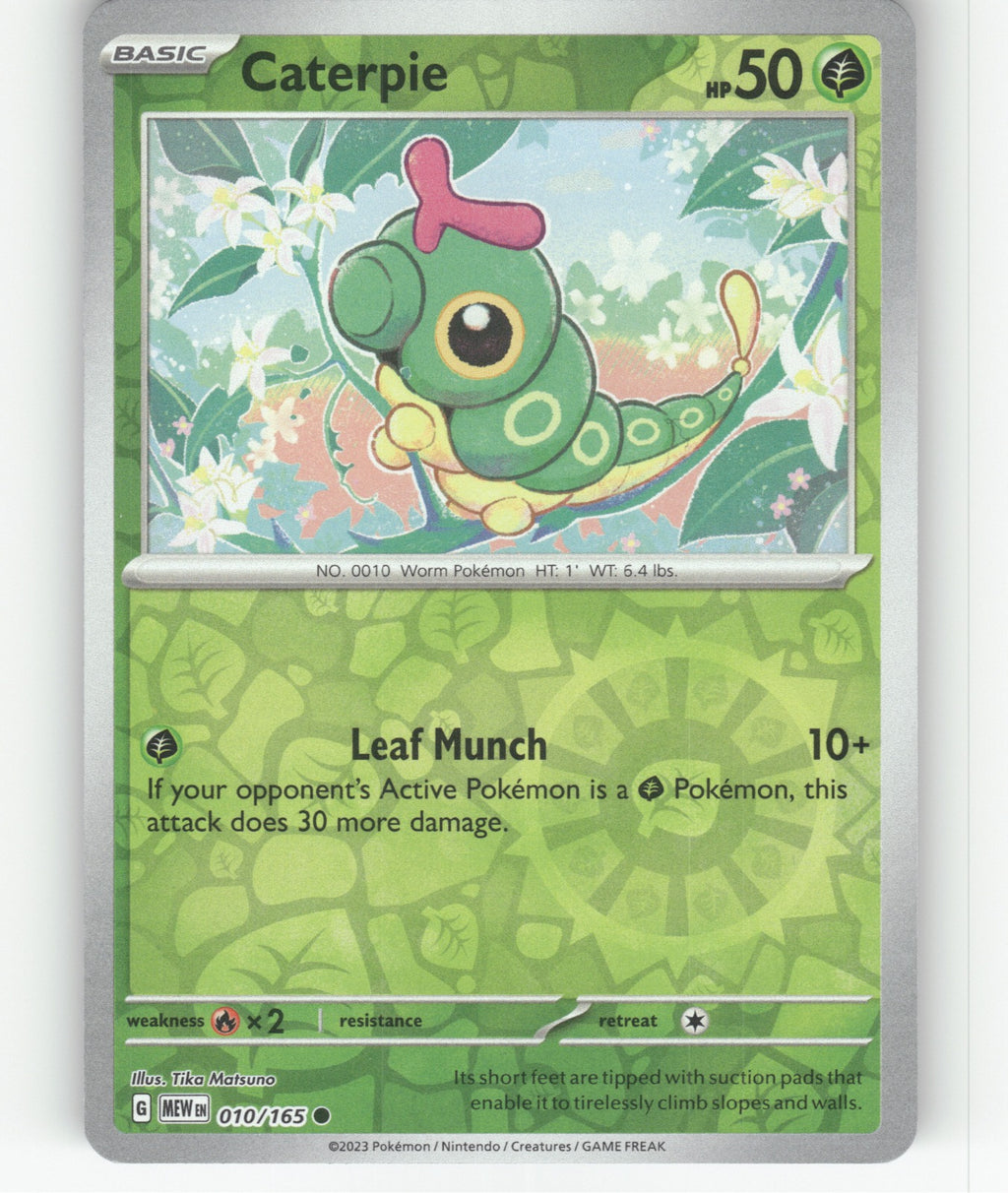 Caterpie Reverse Holo Common SV: Scarlet & Violet 151 010/165 NM