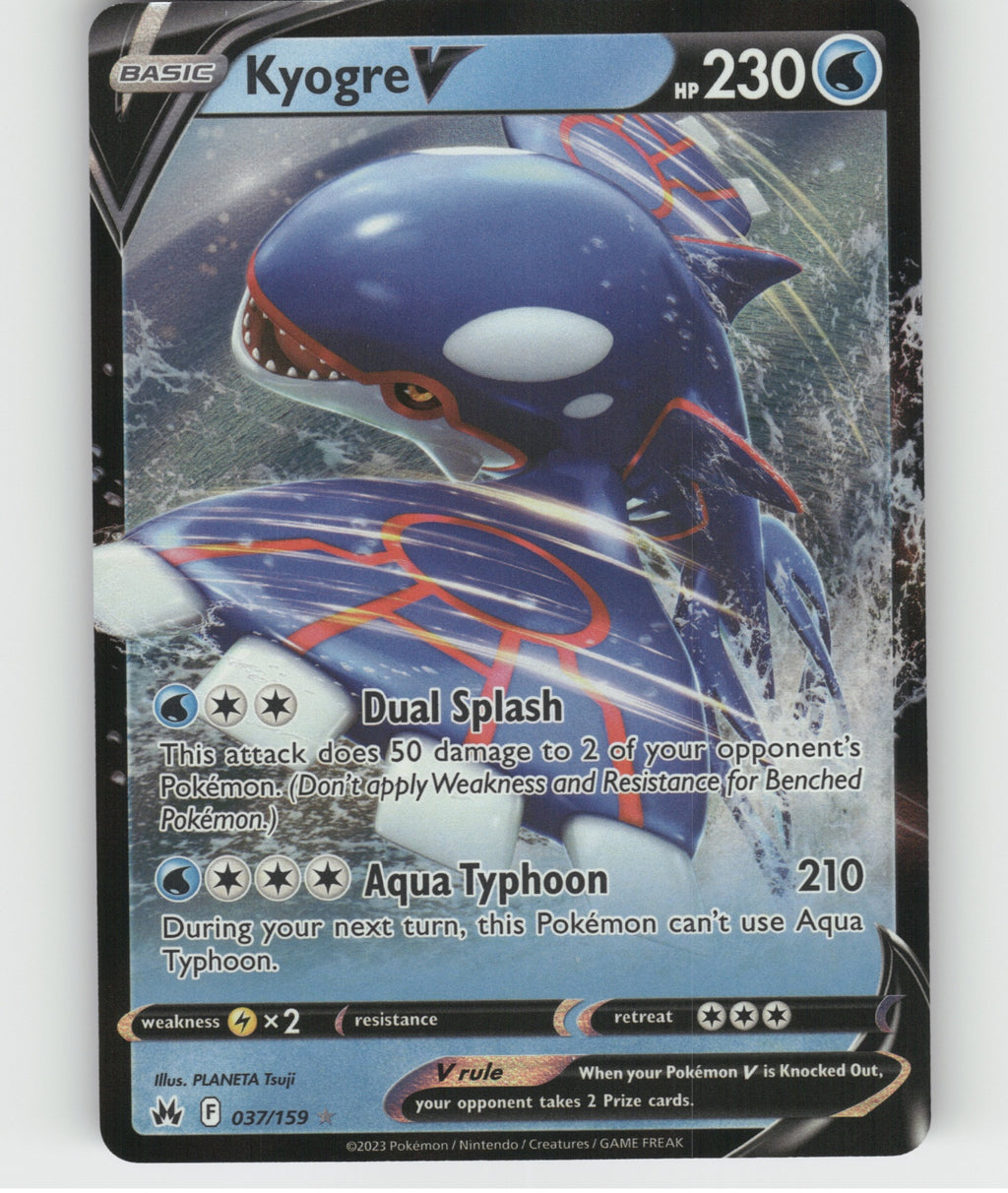 Kyogre V Holo Ultra Rare SWSH: Crown Zenith 037/159 NM