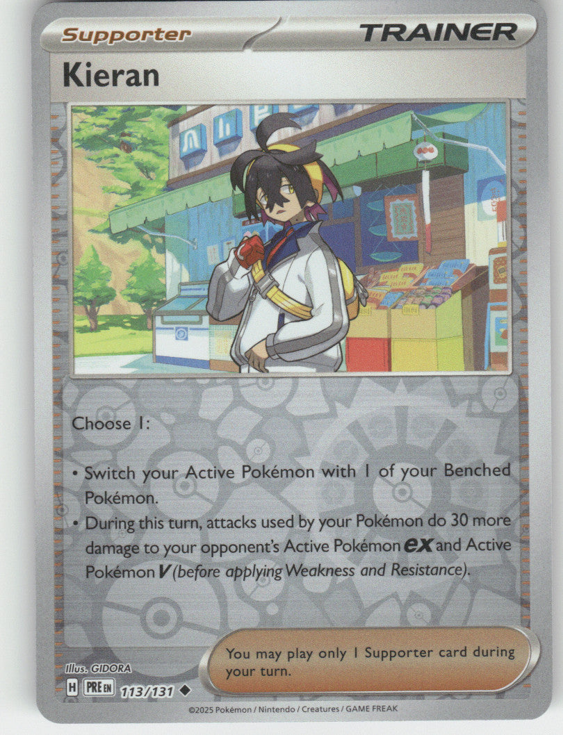 Kieran Reverse Holo Uncommon SV: Prismatic Evolutions 113/131 NM