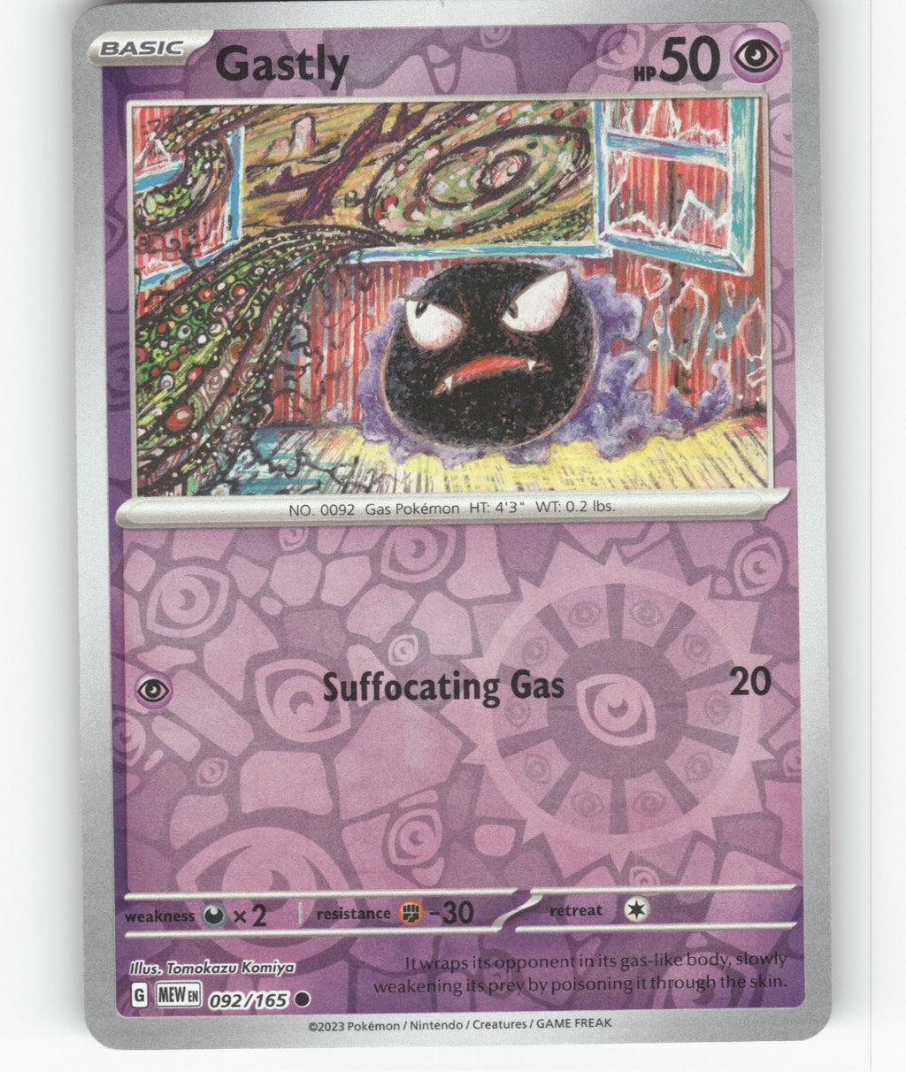 Gastly Reverse Holo Common SV: Scarlet & Violet 151 092/165 NM