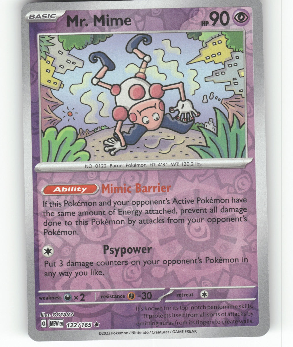 Mr. Mime Reverse Holo Rare SV: Scarlet & Violet 151 122/165 NM