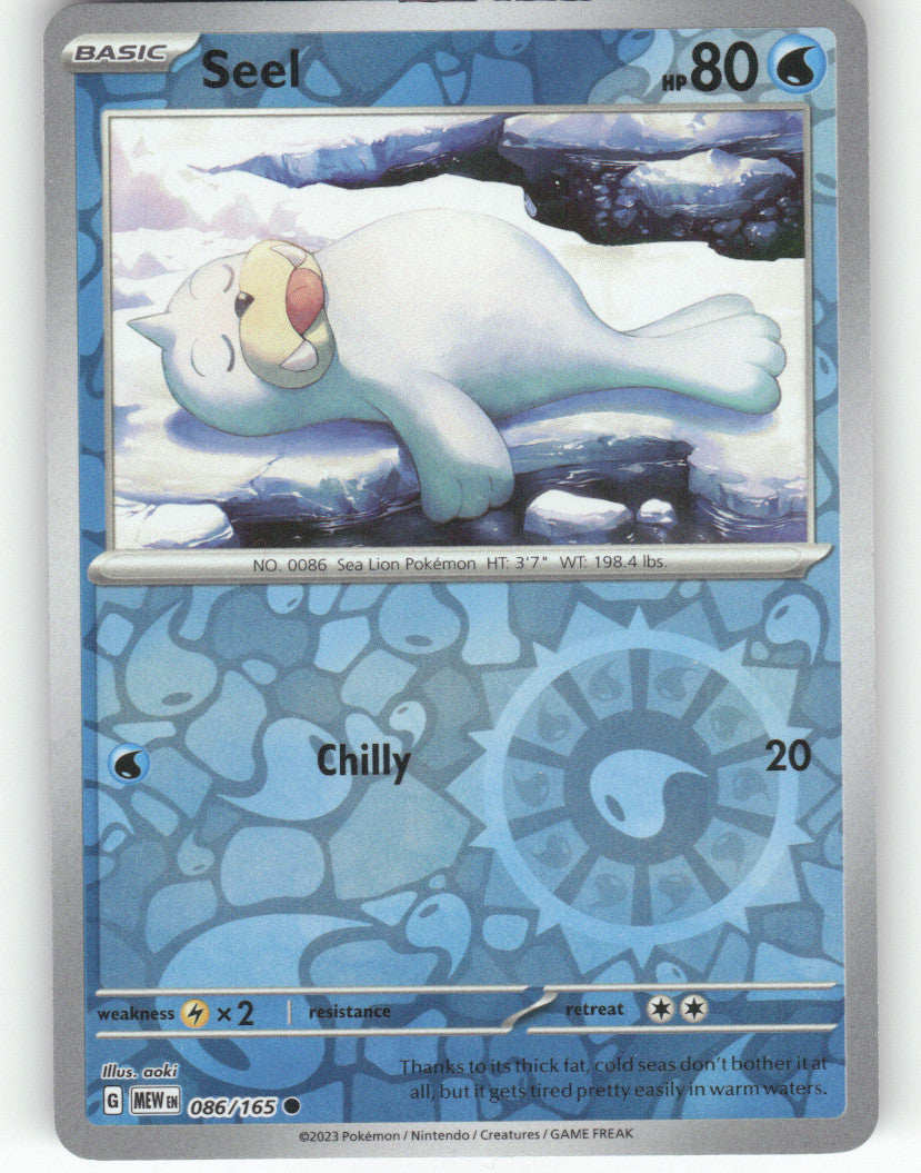 Seel Reverse Holo Common SV: Scarlet & Violet 151 086/165 NM