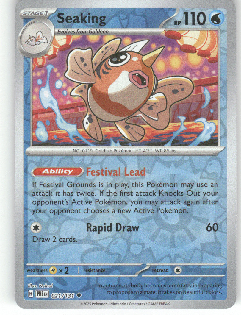 Seaking Reverse Holo Uncommon SV: Prismatic Evolutions 021/131 NM