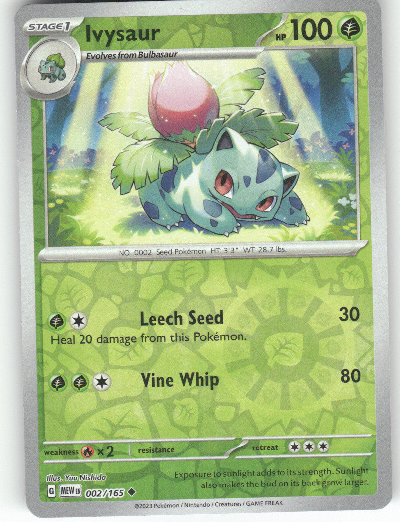 Ivysaur Reverse Holo Uncommon SV: Scarlet & Violet 151 002/165 NM